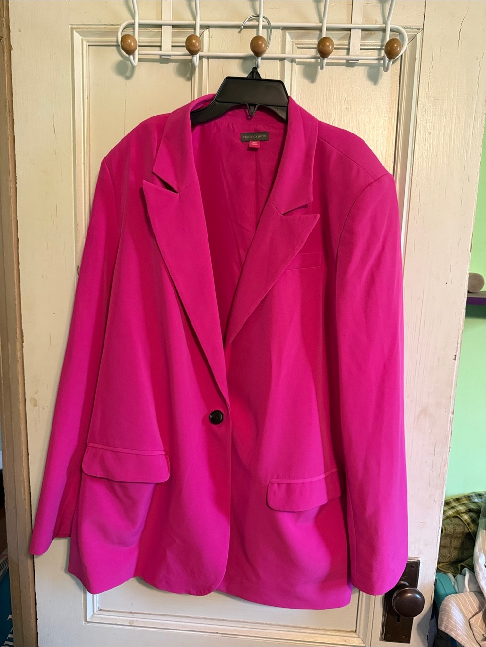 Vince Camuto Hot Pink Single-Button Blazer